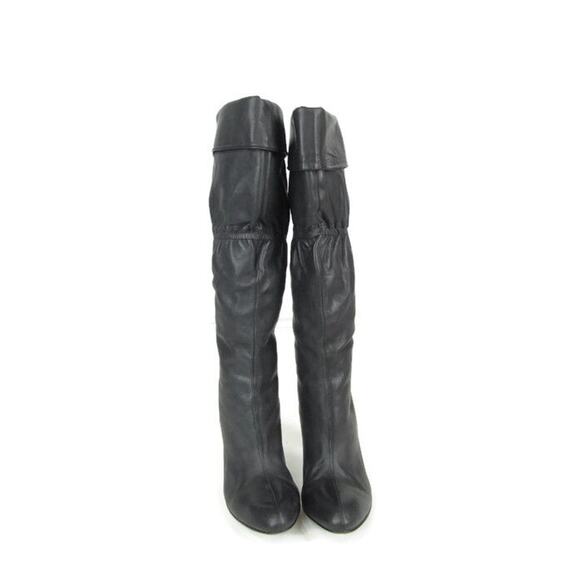 No 704b. Penny Black Leather Cuff Witchy Goth Sexy Boots Women's Size 8.5/38.5 - Picture 3 of 10